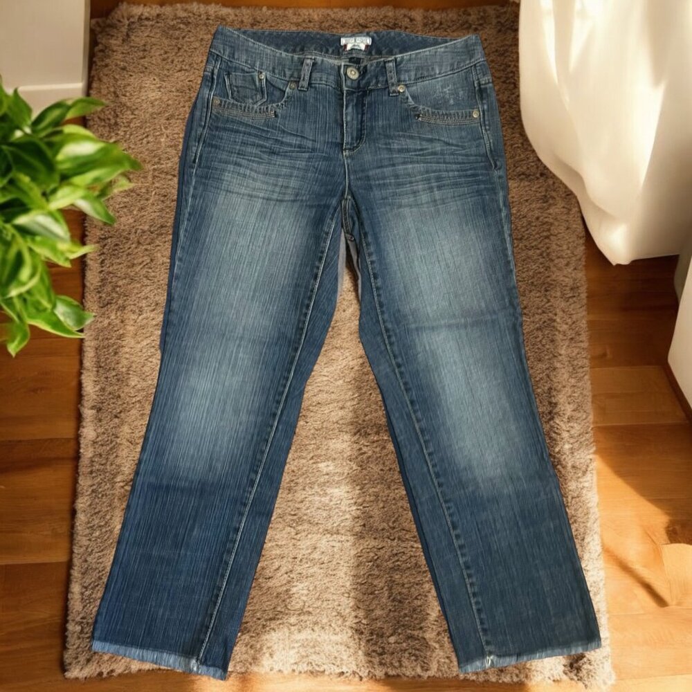 90s Vintage Tommy Hilfiger Freedom Crop Low Rise‎ Raw Hem Jeans Size 4